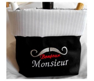 Stickdatei - Bonjour Moustache